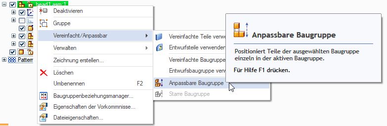 Anpassbare Baugruppe