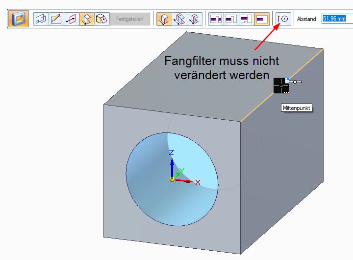 Fangfilter muss nicht verändert werden