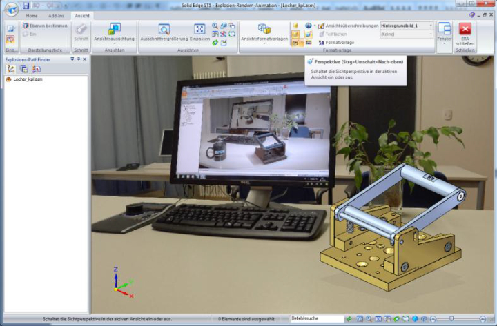 Rendering mit Solid Edge Abb.14 Ausrichtung