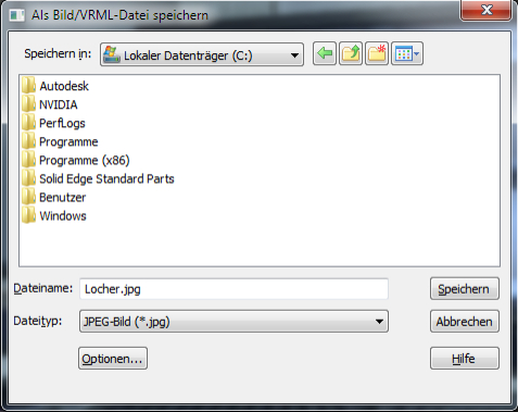 Rendering mit Solid Edge Abb.18 Speichern