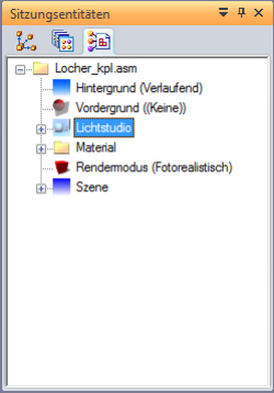 Rendering mit Solid Edge Abb.5 Sitzungsentitäten
