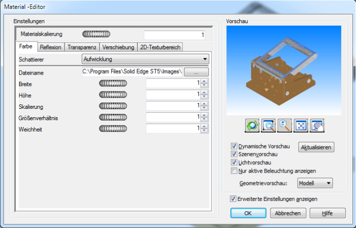 Rendering mit Solid Edge Abb9 Texturen