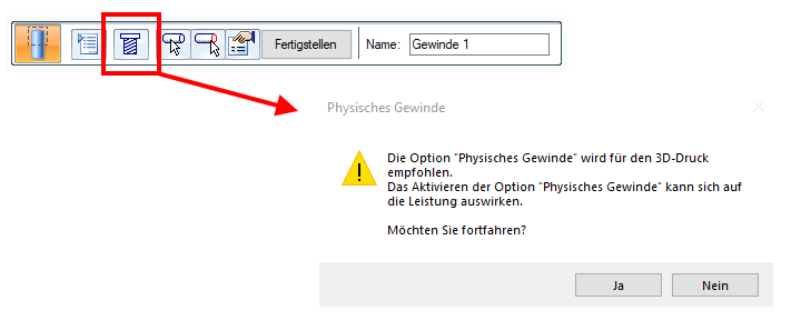 Gewinde Physisches Gewinde