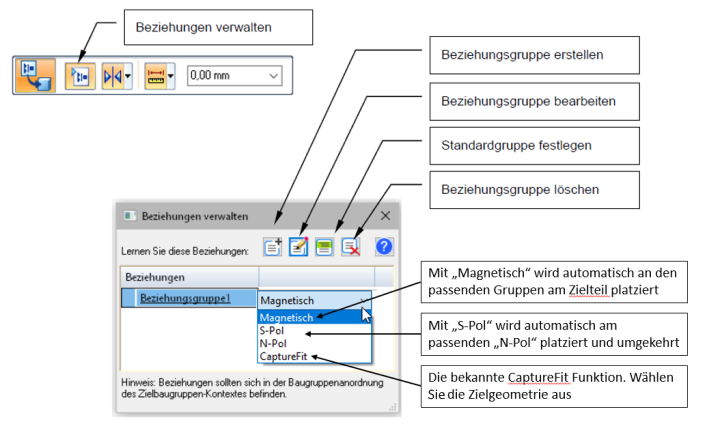 Beziehung verwalten