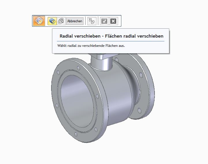 Fläche radial verschieben