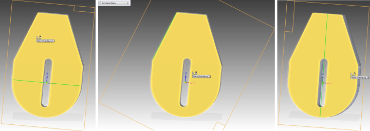 Solid Edge Shortcut Ausrichtung der Skizzenebenen