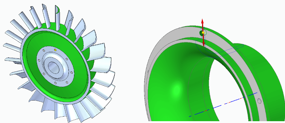 Radiales Verschieben von Abständen in Solid Edge 2022